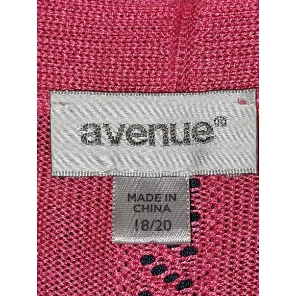 Women's Avenue Pink Short Sleeve Cardigan Size 18/20 - Picture 3 of 4